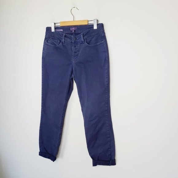 NYDJ Jeans Clarissa Slimming  Straight Ankle Classic Navy 6 - Picture 2 of 11